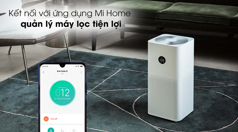 Máy lọc không khí Xiaomi Mi Purifier 3C - Kết nối với ứng dụng Mi Home Máy lọc không khí Xiaomi Mi Purifier 3C - Kết nối với ứng dụng Mi Home