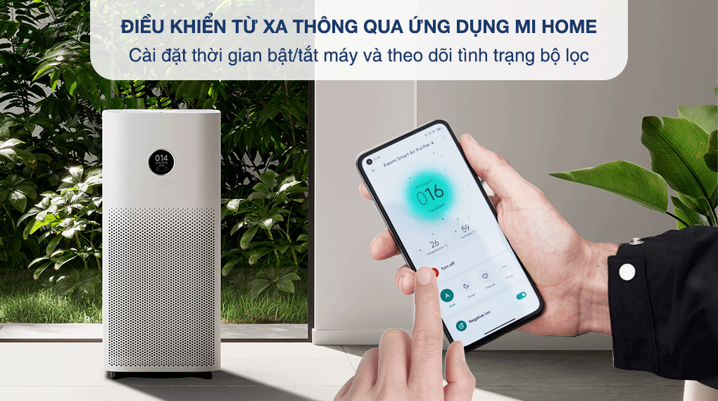 Máy lọc không khí Xiaomi Smart Air Purifier 4 - Điều khiển qua ứng dụng Mi Home Máy lọc không khí Xiaomi Smart Air Purifier 4 - Điều khiển qua ứng dụng Mi Home