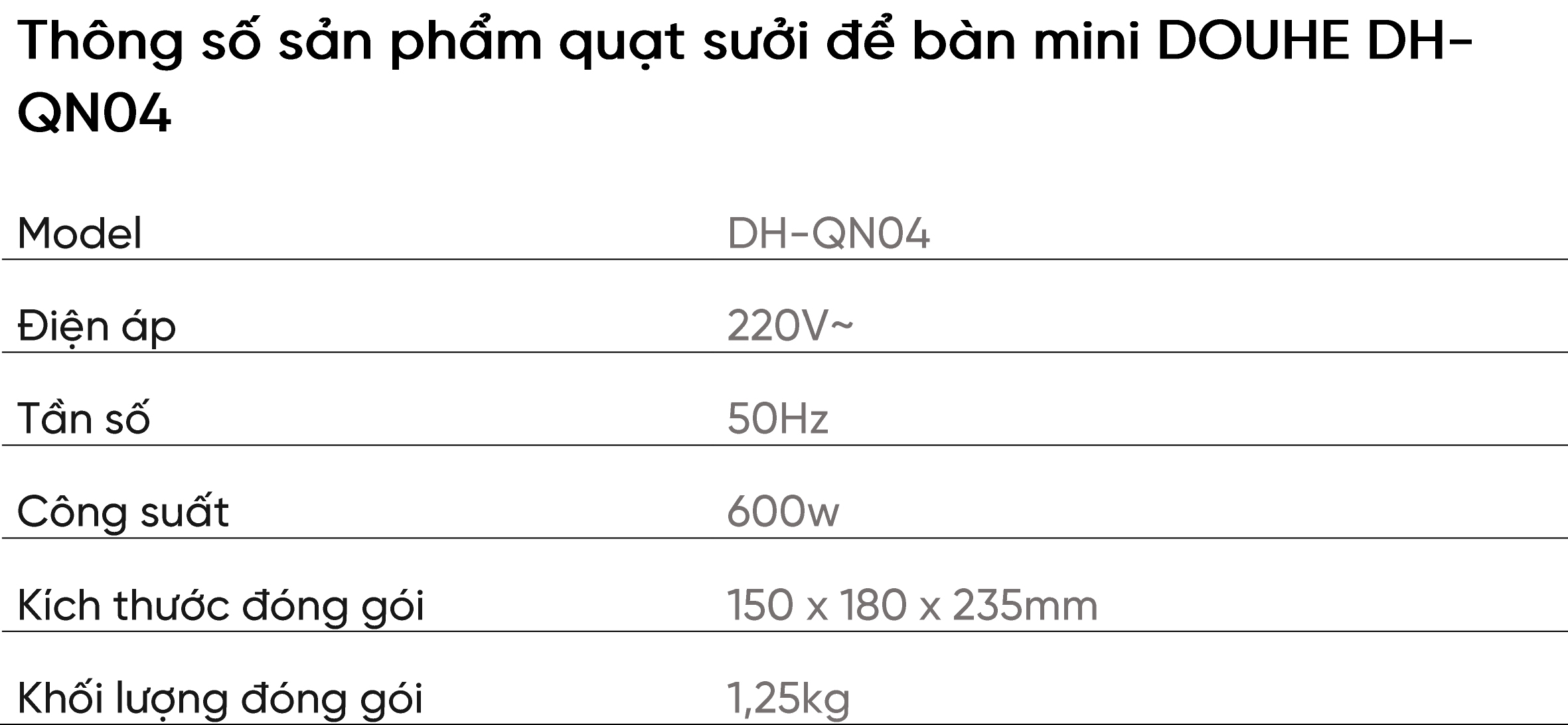 Quạt sưởi mini DOUHE DH-QN04