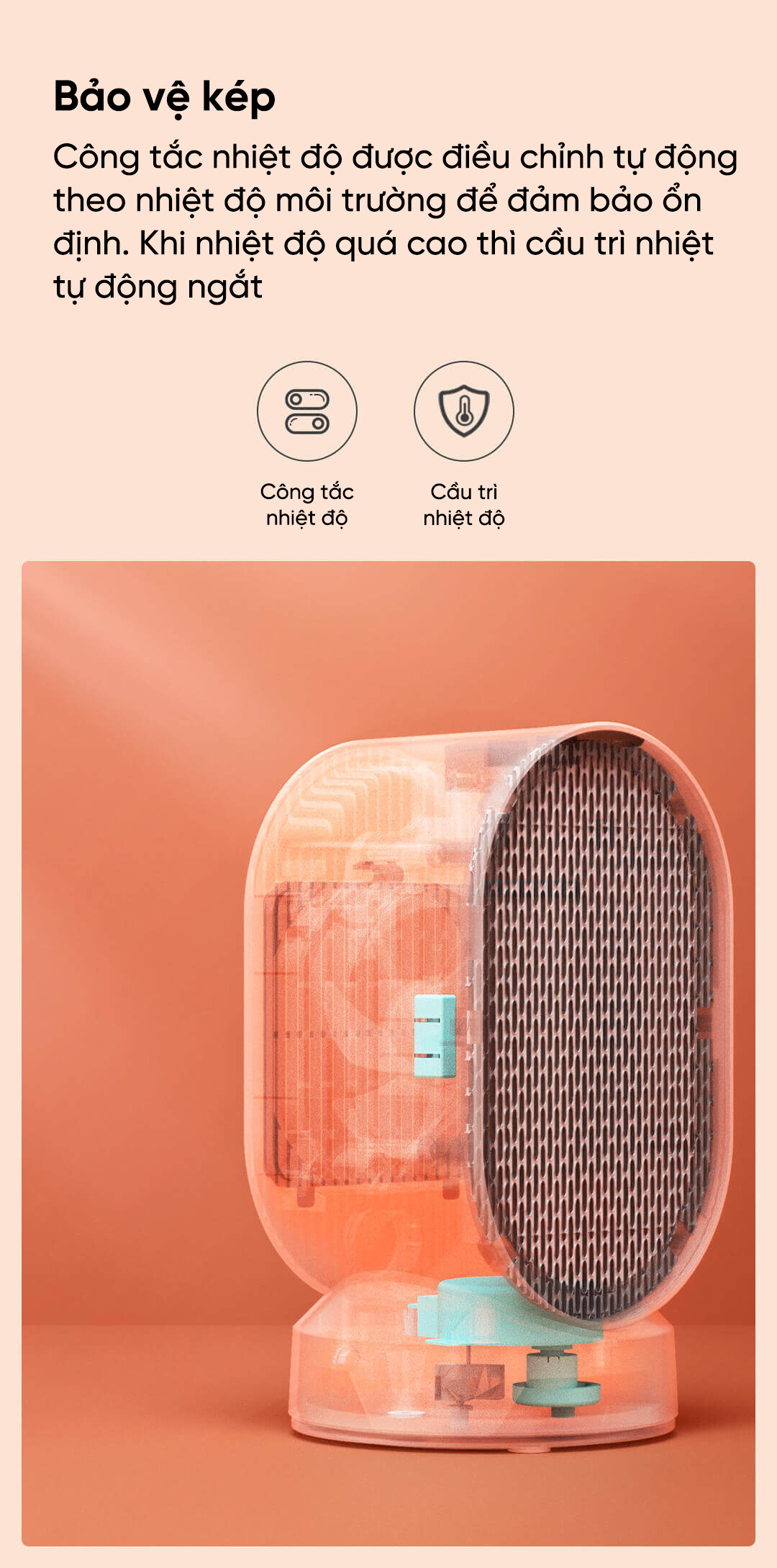 Quạt sưởi mini DOUHE DH-QN04