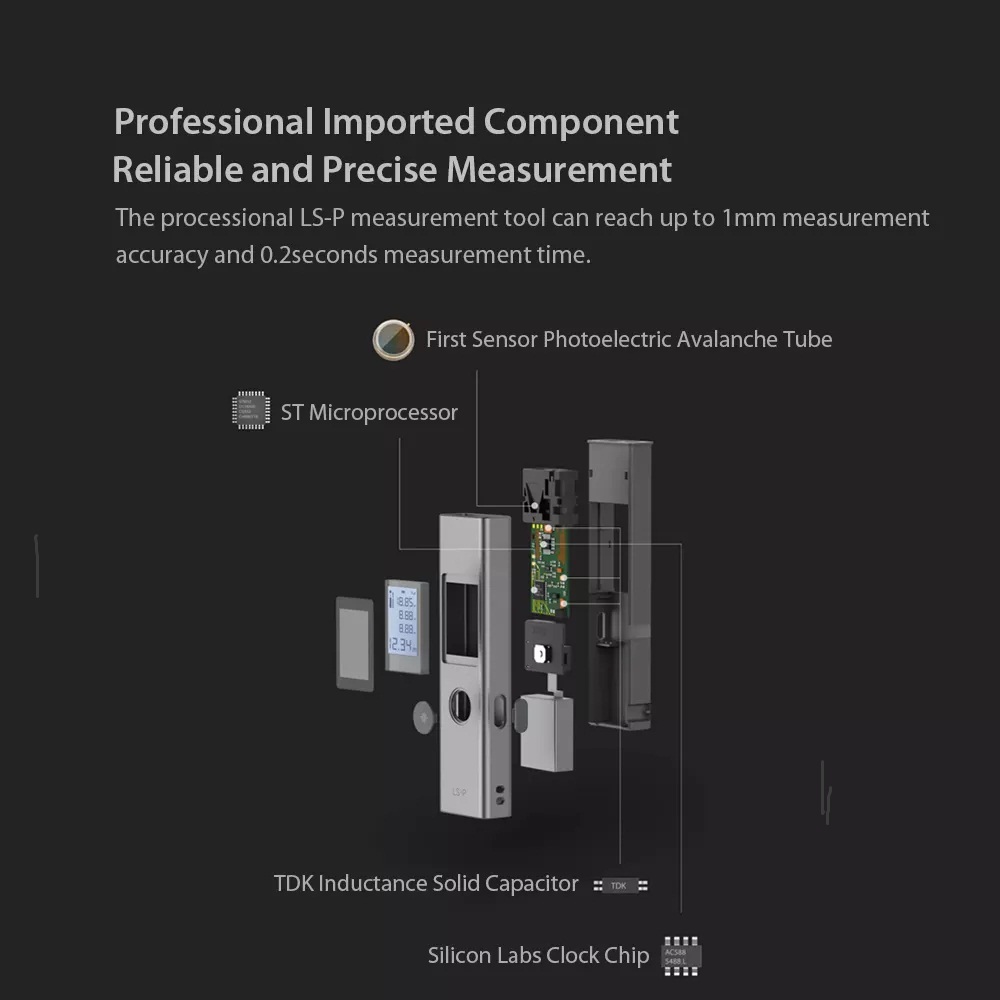 Máy đo khoảng cách (thước) Laser Xiaomi Duka LS-P 40m