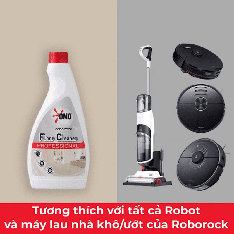 Nước lau sàn chuyên dụng OMO Roborock 2 Sản phẩm sử dụng được cho cả máy lau nhà thông minh của Roborock