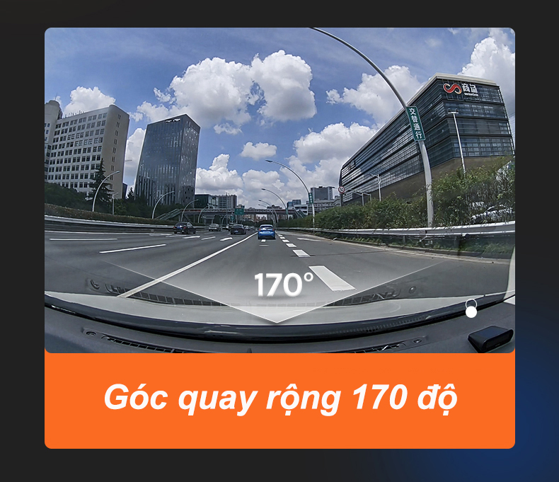 70mai-M500-góc quay 170 độ