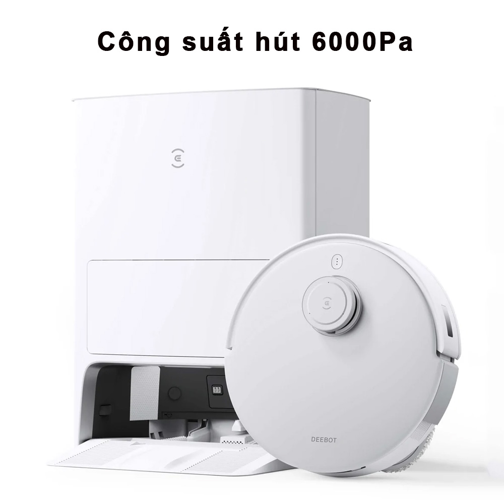 Robot Ecovacs Deebot T20 OMNI có công suất hút bụi mạnh mẽ