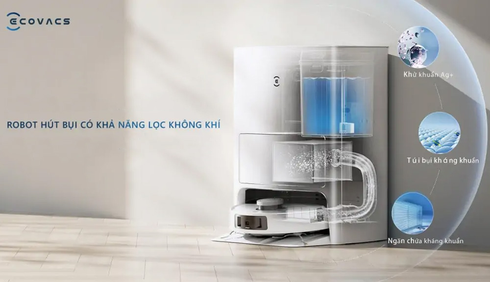 T20 OMNI được đánh giá là Robot hút bụi có khả năng tinh lọc không khí