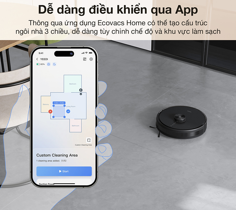 Robot hút bụi Ecovacs Y1 Pro