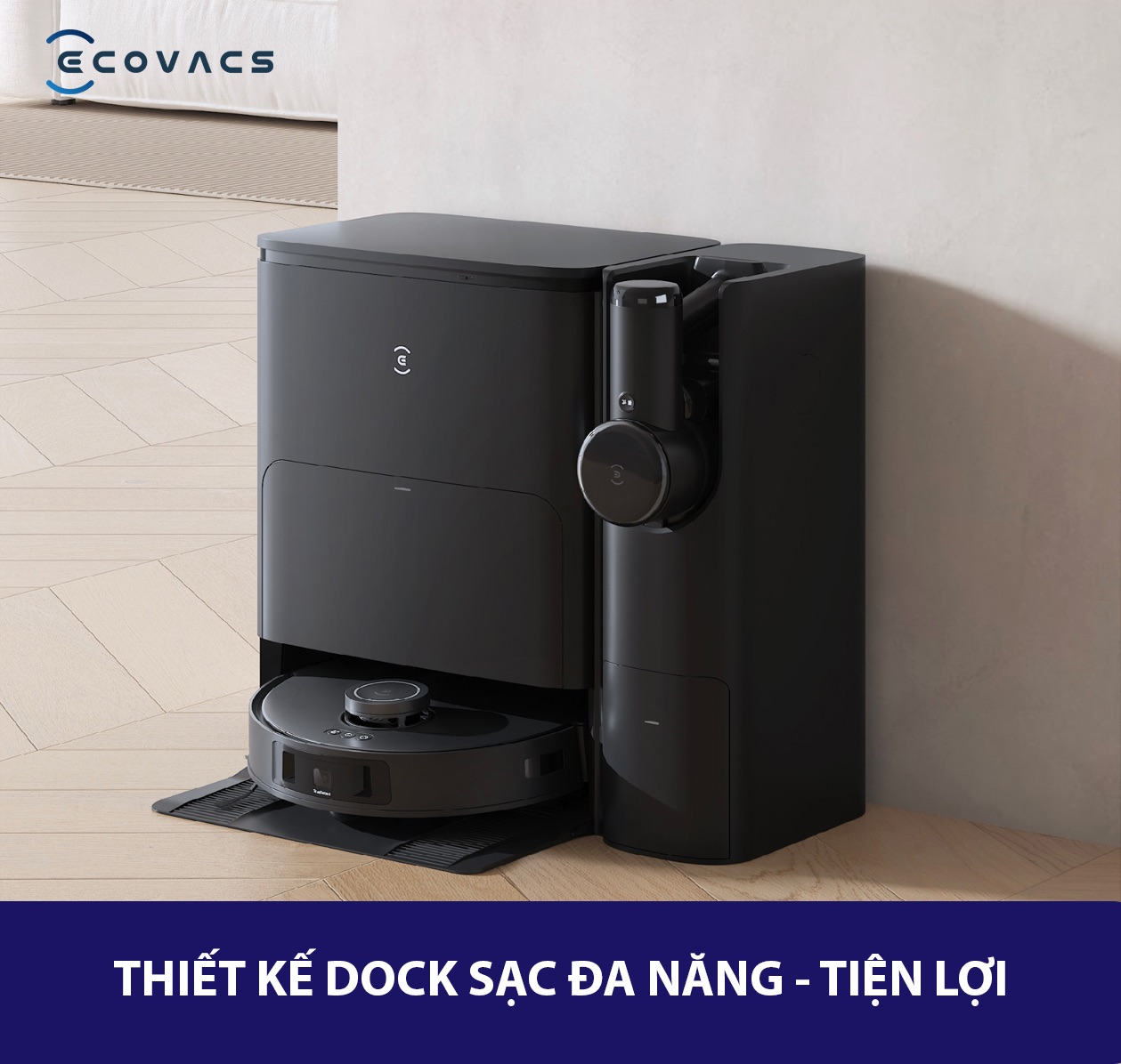 Ecovacs T30s Combo - Dock sạc đa năng tiện lợi