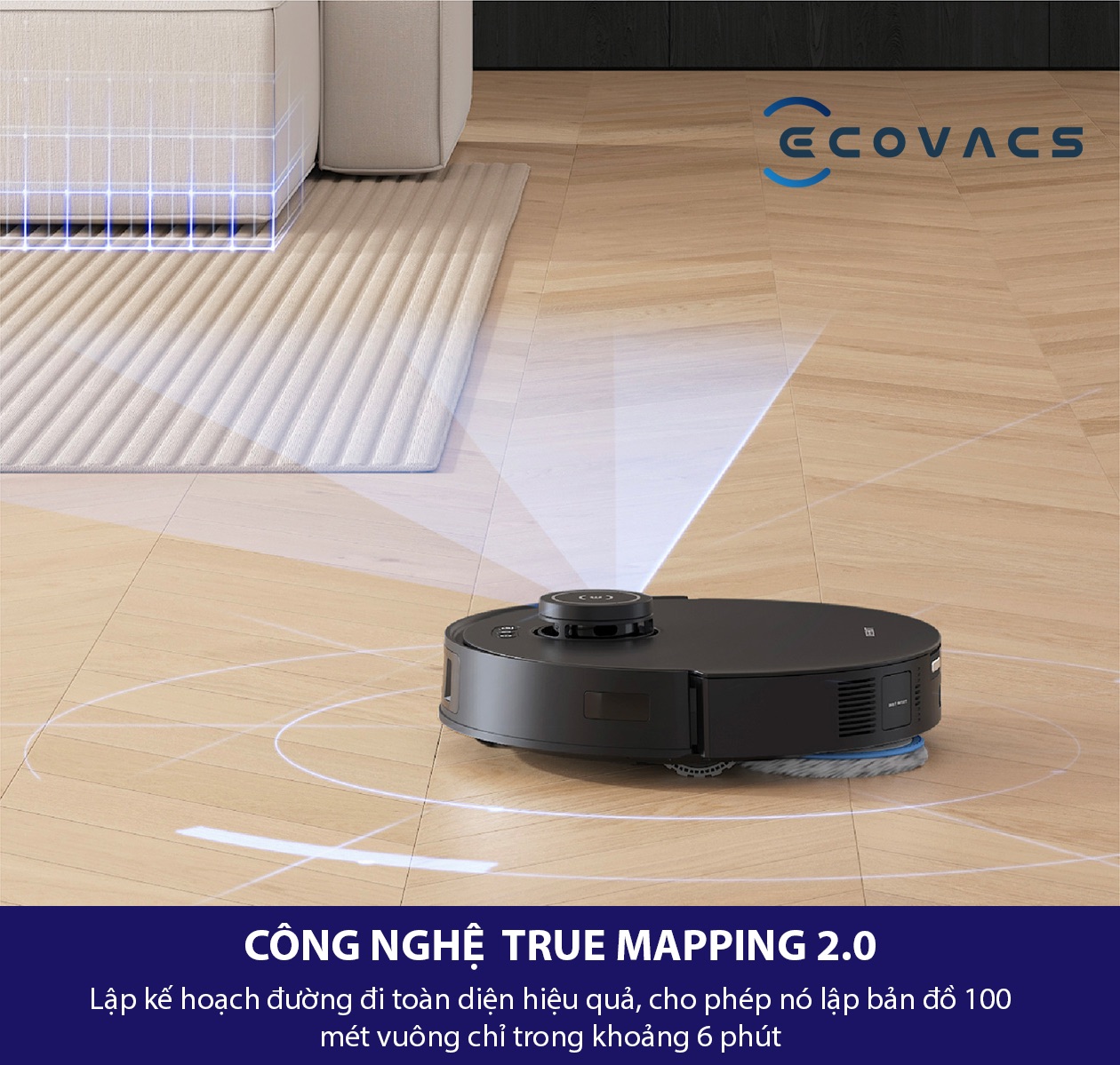 Công nghệ True Mapping Ecovacs T30s Combo 