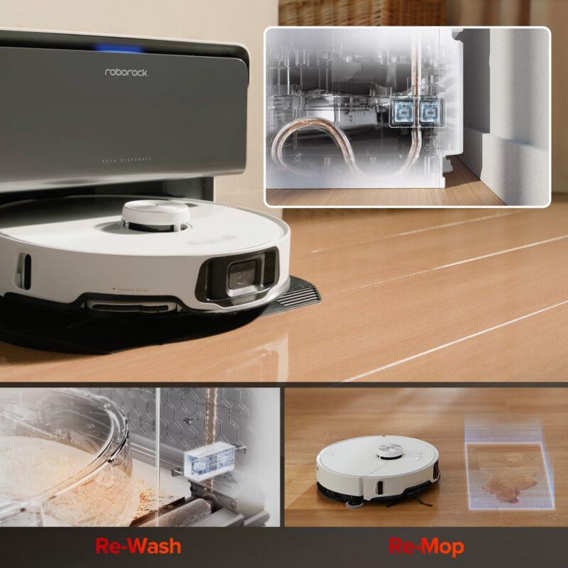 Roborock S8 Max Ultra có hệ thống nạp lại và xả nước