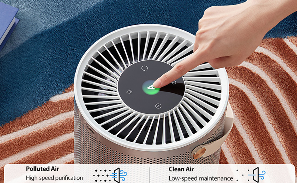 Máy lọc không khí Smartmi P2 không dây hiệu suất cao với bộ lọc HEPA13 lên đến 50㎡ CADR 260m³/h