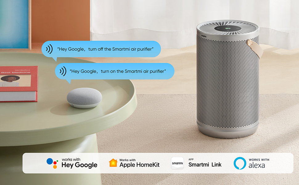 Máy lọc không khí Smartmi P2 không dây hiệu suất cao với bộ lọc HEPA13 lên đến 50㎡ CADR 260m³/h