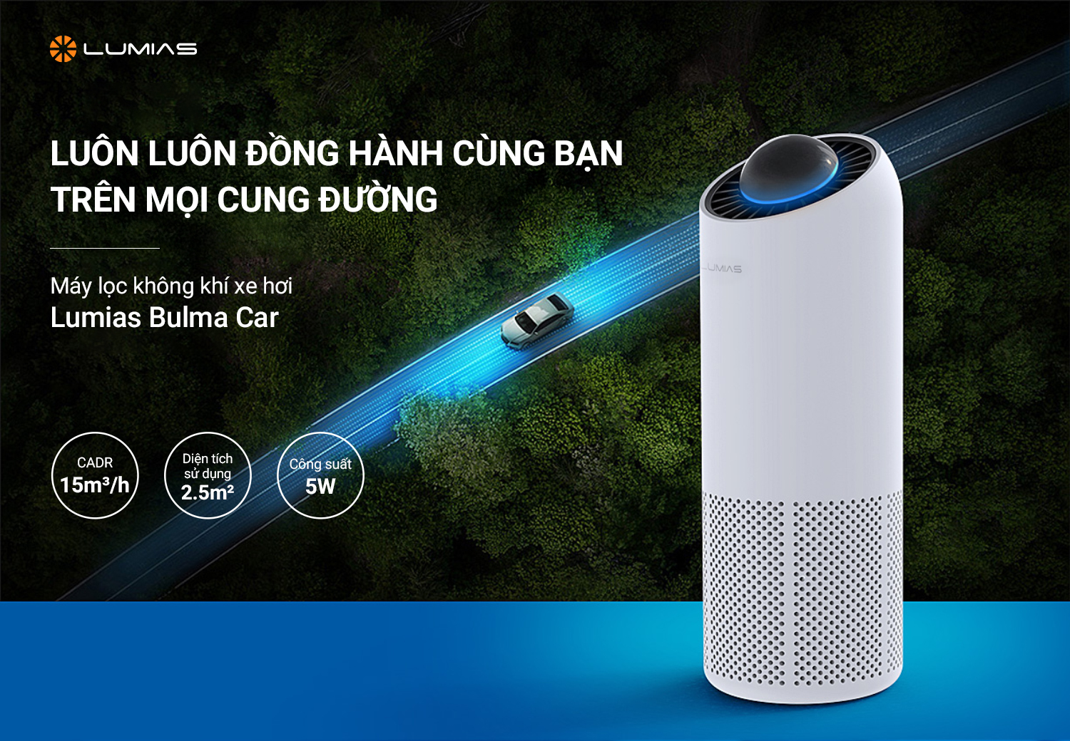 Máy lọc không khí ô tô Lumias Bulma Car thiết kế an toàn, tiện dụng